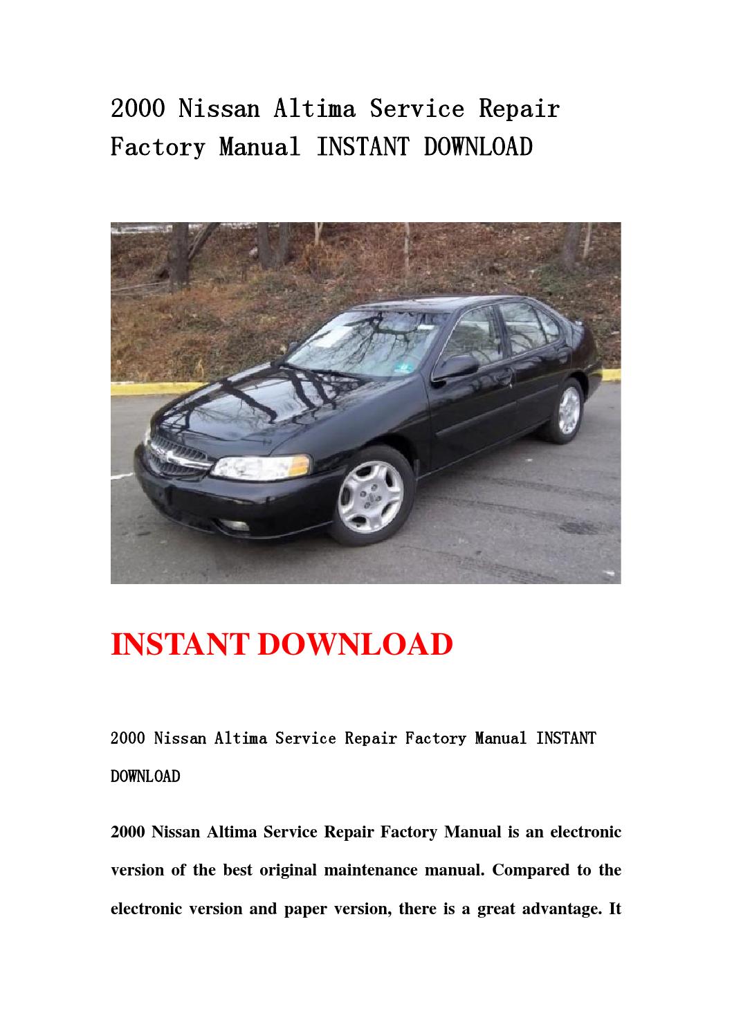 Nissan altima repair manual free